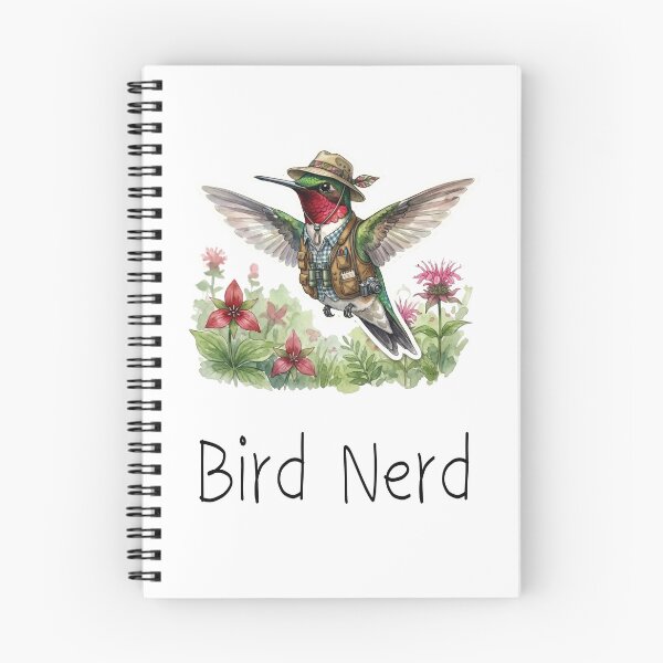 Item preview, Bird Nerd Hummingbird - Cute Watercolor Birdwatching designed and sold by Ink & Void Co..