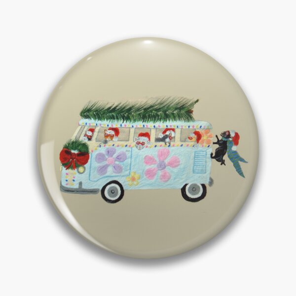 Item preview, Crazy Cats in their Hippie Christmas Van designed and sold by Squirreldumplings.