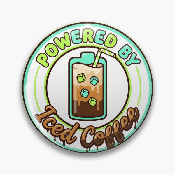 Item preview, Iced Coffee Lover Retro Badge  designed and sold by Sketchlegacy.