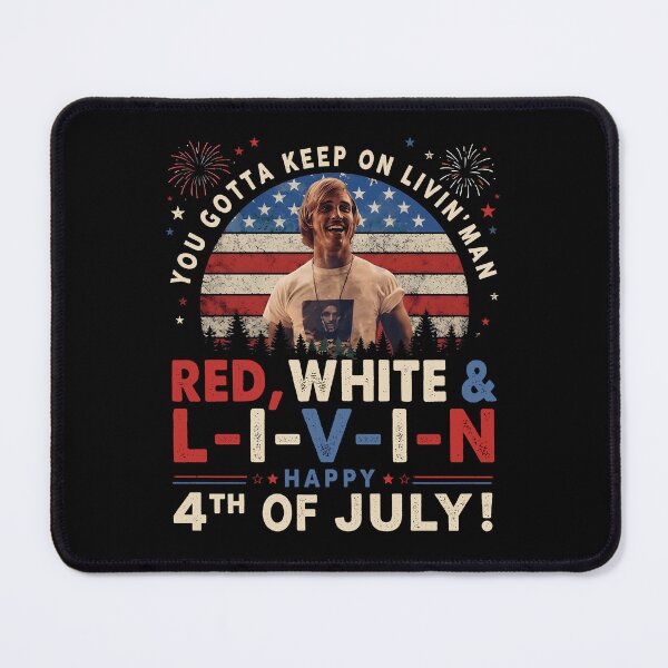 Item preview, Red White & Livin Happy 4th Of July Patriotic American Humor designed and sold by KAWKAW-DRHM.