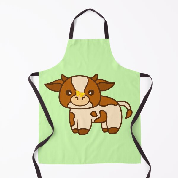Item preview, Brown Cow with a Yellow Butterfly designed and sold by cowshroom.