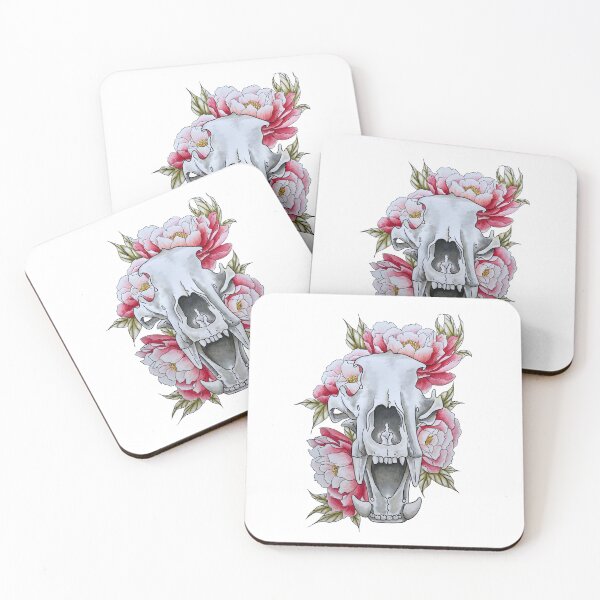 Item preview, Watercolor Skull and Flowers designed and sold by ColGulArt.