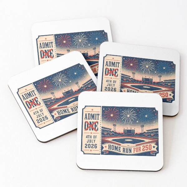 Item preview, 4th of July 2026 Baseball Ticket Retro Fireworks designed and sold by chattsuede.
