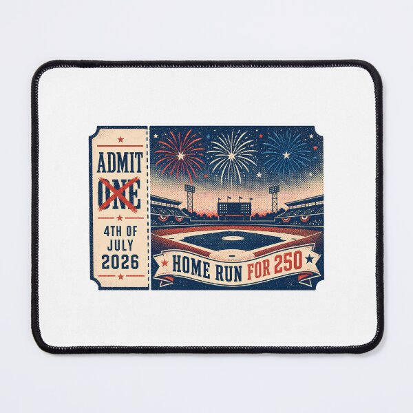 Item preview, 4th of July 2026 Baseball Ticket Retro Fireworks designed and sold by chattsuede.