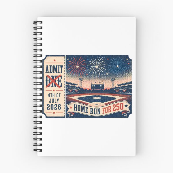 Item preview, 4th of July 2026 Baseball Ticket Retro Fireworks designed and sold by chattsuede.
