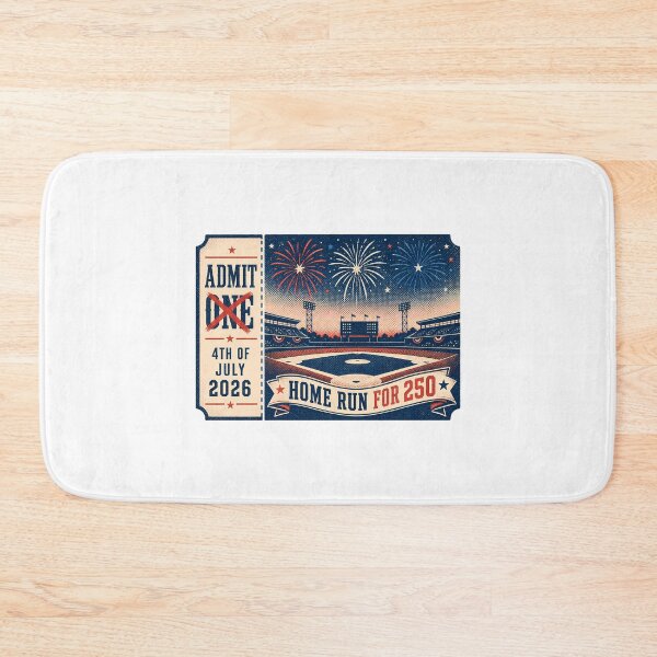 Item preview, 4th of July 2026 Baseball Ticket Retro Fireworks designed and sold by chattsuede.