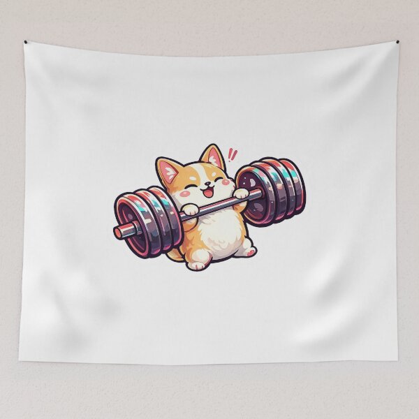 Item preview, Cute Corgi Weightlifting Gym Dog designed and sold by Digistore1221.