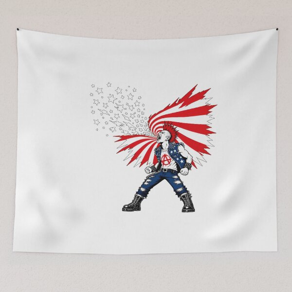 Item preview, Punk Rock American Flag Screaming Punk Rocker designed and sold by chattsuede.