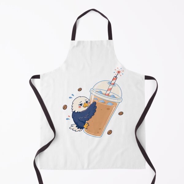 Item preview, Sleepy Bald Eagle Iced Coffee Kawaii Patriot designed and sold by chattsuede.