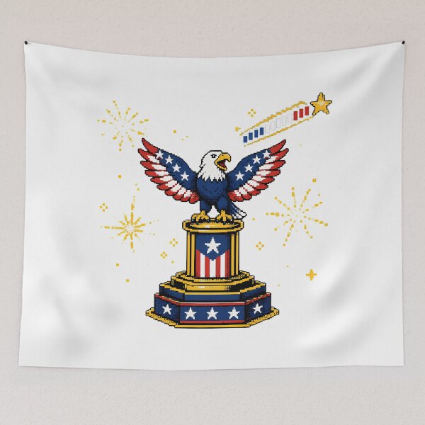Item preview, Pixel Patriot Bald Eagle 4th Of July Gamer designed and sold by chattsuede.