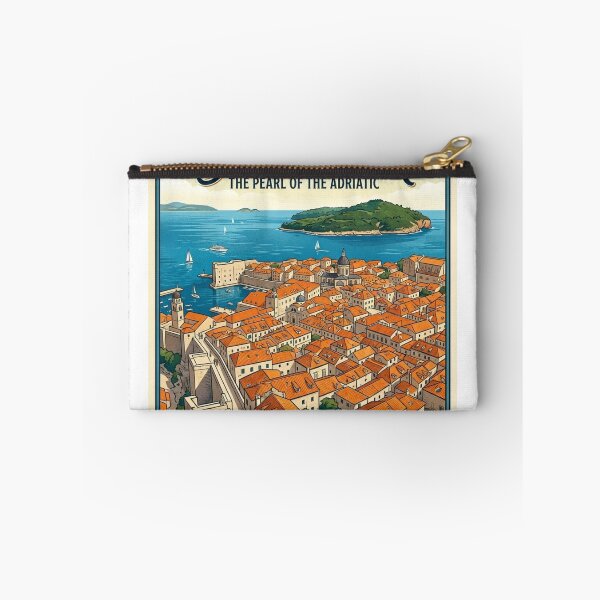 Item preview, Dubrovnik Croatia Vintage Travel Poster | The Pearl of the Adriatic designed and sold by ElartedeNoel.