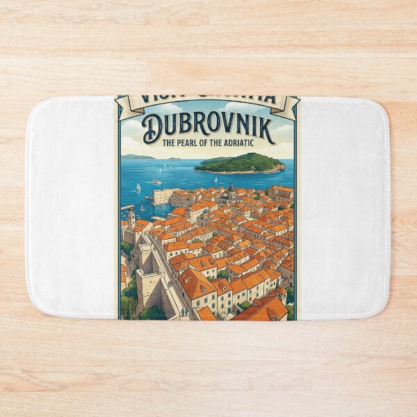 Item preview, Dubrovnik Croatia Vintage Travel Poster | The Pearl of the Adriatic designed and sold by ElartedeNoel.