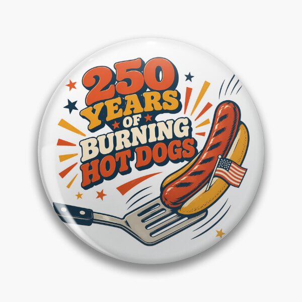 Item preview, 250 Years Burning Hot Dogs Vintage Patriotic BBQ designed and sold by chattsuede.
