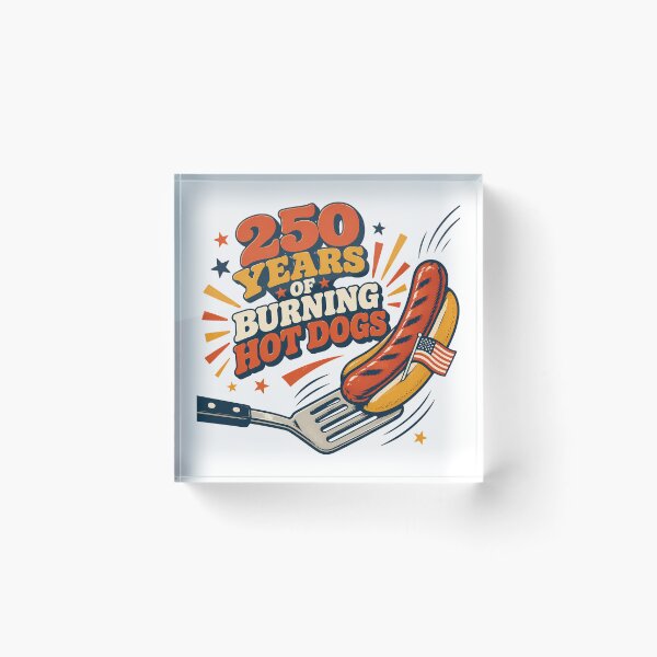 Item preview, 250 Years Burning Hot Dogs Vintage Patriotic BBQ designed and sold by chattsuede.