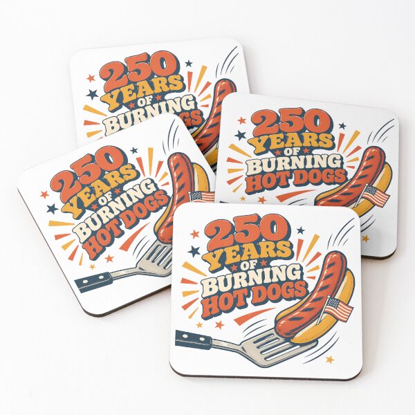 Item preview, 250 Years Burning Hot Dogs Vintage Patriotic BBQ designed and sold by chattsuede.