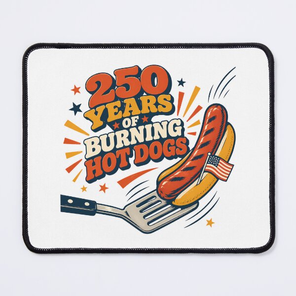 Item preview, 250 Years Burning Hot Dogs Vintage Patriotic BBQ designed and sold by chattsuede.