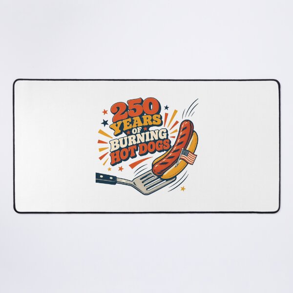 Item preview, 250 Years Burning Hot Dogs Vintage Patriotic BBQ designed and sold by chattsuede.