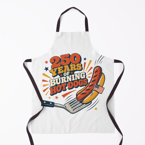 Item preview, 250 Years Burning Hot Dogs Vintage Patriotic BBQ designed and sold by chattsuede.