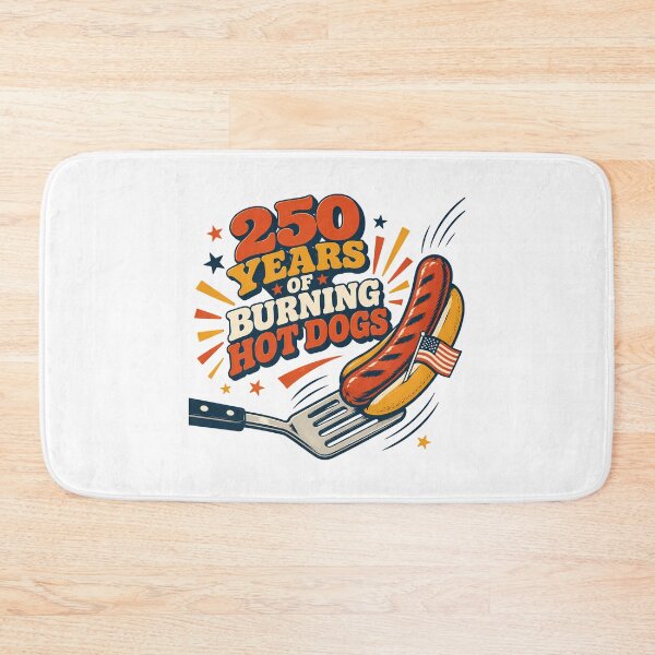 Item preview, 250 Years Burning Hot Dogs Vintage Patriotic BBQ designed and sold by chattsuede.