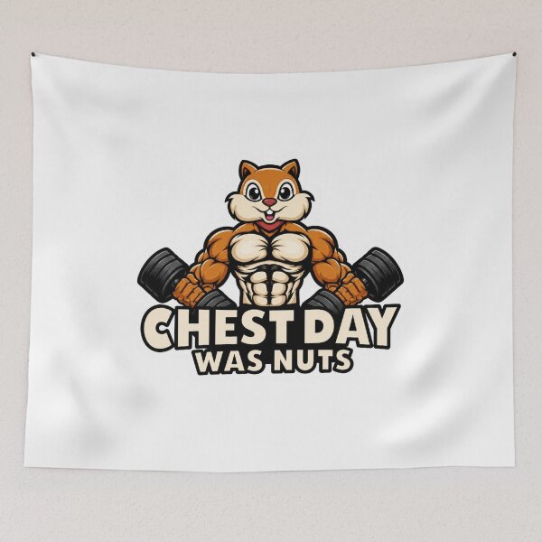 Item preview, Chest Day Was Nuts Funny Squirrel Gym designed and sold by Digistore1221.