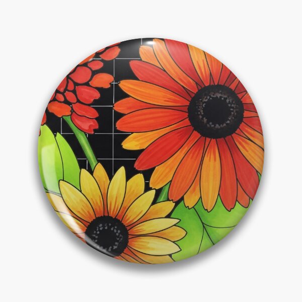 Item preview, Floral Grid Garden Illustration designed and sold by PixorStudio.