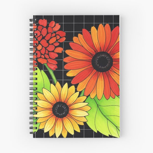 Item preview, Floral Grid Garden Illustration designed and sold by PixorStudio.