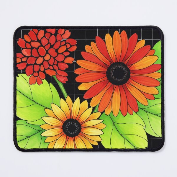 Item preview, Floral Grid Garden Illustration designed and sold by PixorStudio.