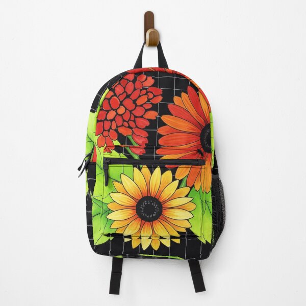 Item preview, Floral Grid Garden Illustration designed and sold by PixorStudio.