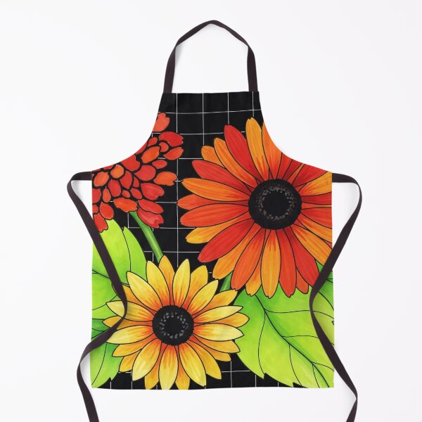 Item preview, Floral Grid Garden Illustration designed and sold by PixorStudio.