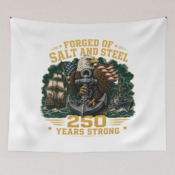 Item preview, Forged of Salt and Steel Navy 250th Anniversary Commemorative designed and sold by chattsuede.