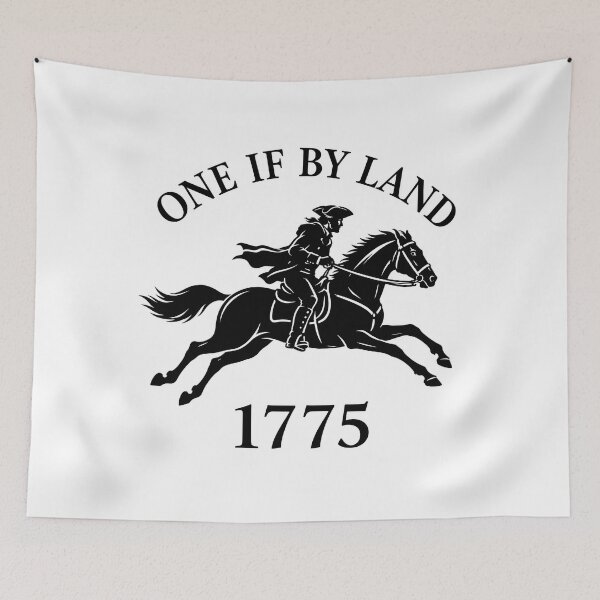 Item preview, One If By Land 1775 Paul Revere Midnight Ride designed and sold by chattsuede.