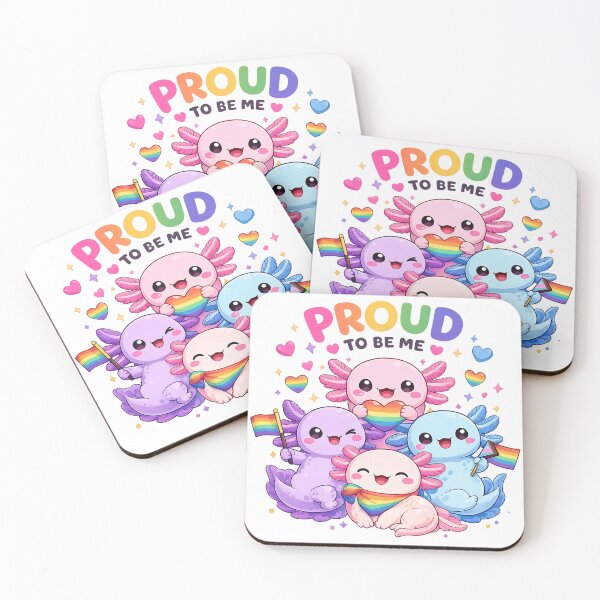 Item preview, Proud to Be Us – Kawaii Axolotls Pride LGBT+ designed and sold by Lunatik Cat.