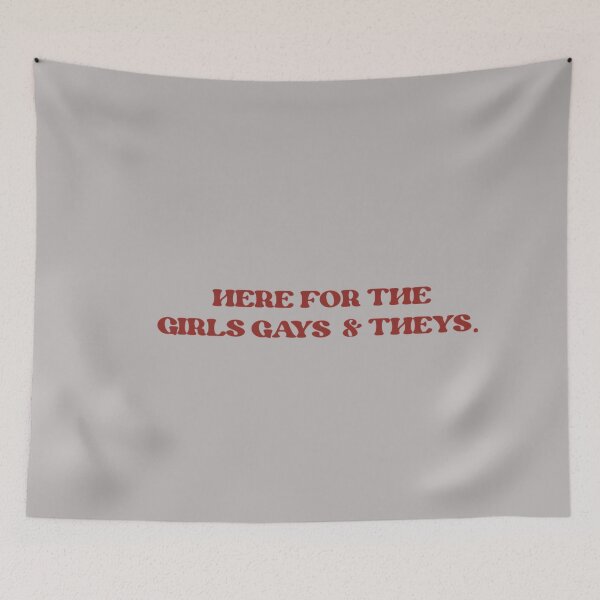Item preview, Retro Funny Here for the Girls Gays and Theys Queer LGBT Comfort Colors designed and sold by GreggRoss.