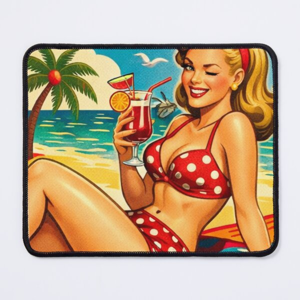 Item preview, Summer Love Pin Up Girl Vintage Beach designed and sold by JonelleTshirts.