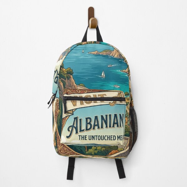 Item preview, Albanian Riviera Travel Poster | The Untouched Mediterranean Gem designed and sold by ElartedeNoel.