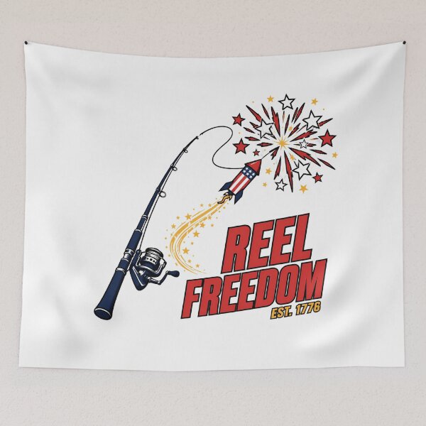 Item preview, Reel Freedom 4th Of July Patriotic Fishing Angler designed and sold by chattsuede.
