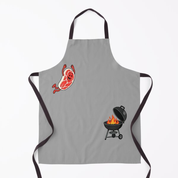 Item preview, Steak Dive Funny Flying Steak BBQ Grilling Cartoon Humor Art designed and sold by GreggRoss.