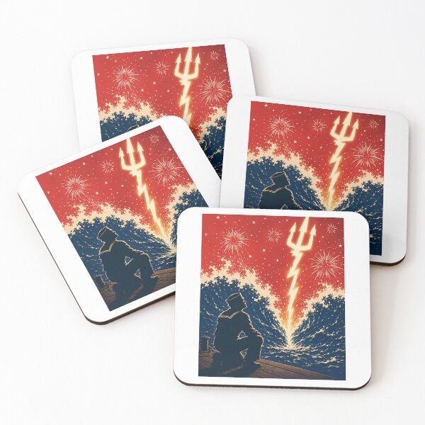 Item preview, Retro Navy Sailor Patriotic Lightning Trident designed and sold by chattsuede.