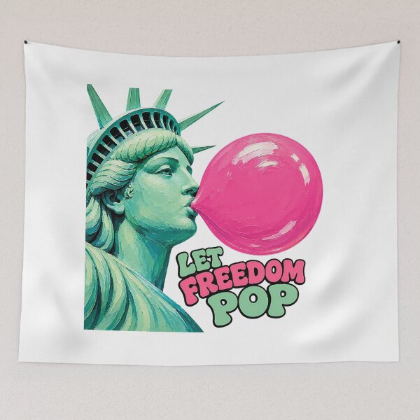 Item preview, Let Freedom Pop Statue Of Liberty Bubblegum Pop Art designed and sold by chattsuede.