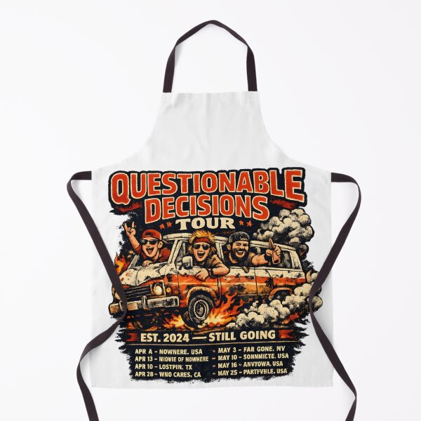 Item preview, Questionable Decisions Tour Funny Road Trip Bro Shirt designed and sold by BrosForEver.