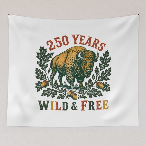 Item preview, Vintage Bison Wild And Free Woodcut Outdoor Lover designed and sold by chattsuede.