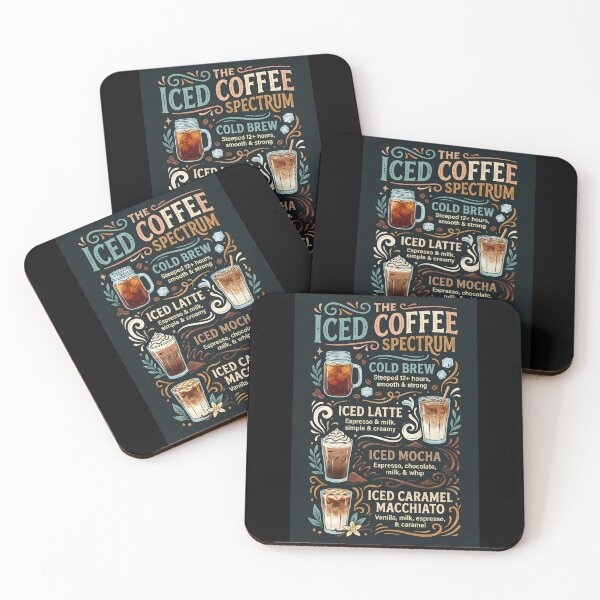 Item preview, The Iced Coffee Spectrum Coffee Poster Design designed and sold by Sketchlegacy.