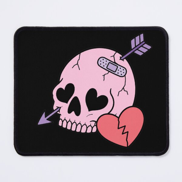 Item preview, Love Hurts Pastel Goth Pink Skull Cupid Arrow designed and sold by bosamji.