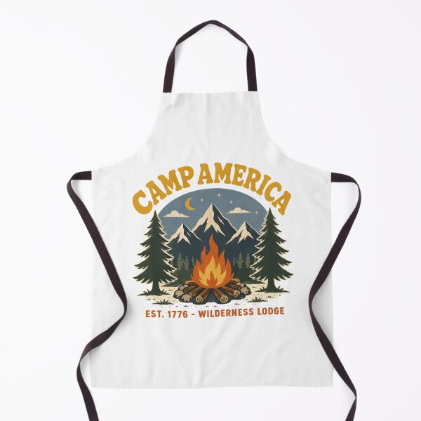 Item preview, Retro Wilderness Camp Badge Patriotic Outdoor Adventure designed and sold by chattsuede.