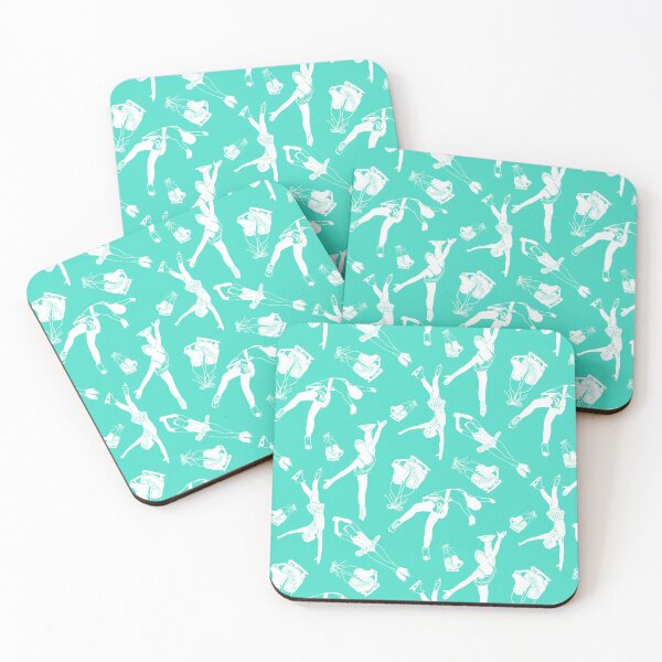Item preview, Copy of Female Figure Skaters Retro Pop Collection in Aqua designed and sold by Purposely Designed.