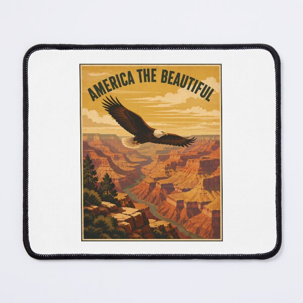 Item preview, Vintage American Eagle Landscape Retro WPA Art designed and sold by chattsuede.