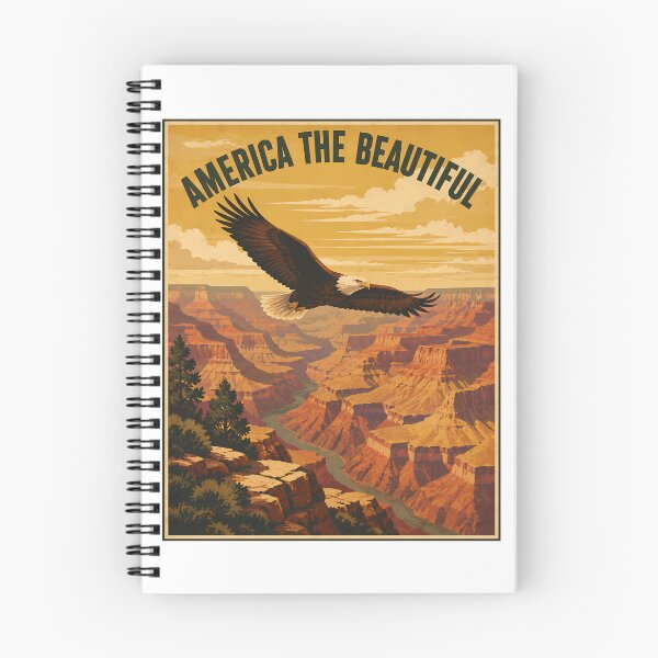 Item preview, Vintage American Eagle Landscape Retro WPA Art designed and sold by chattsuede.