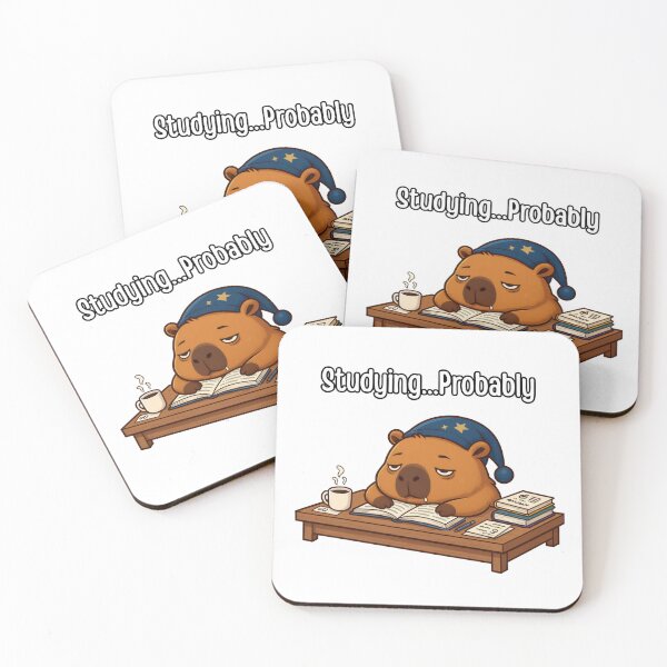 Item preview, Studying Capybara Coffee Lover designed and sold by SimplyDraftShop.
