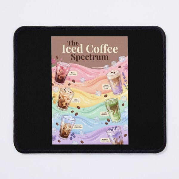 Item preview, Pastel Iced Coffee Drinks Spectrum Poster designed and sold by Sketchlegacy.