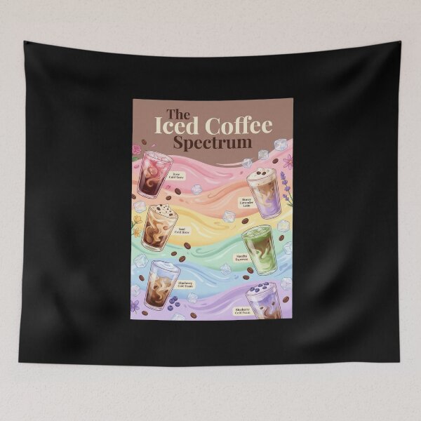 Item preview, Pastel Iced Coffee Drinks Spectrum Poster designed and sold by Sketchlegacy.